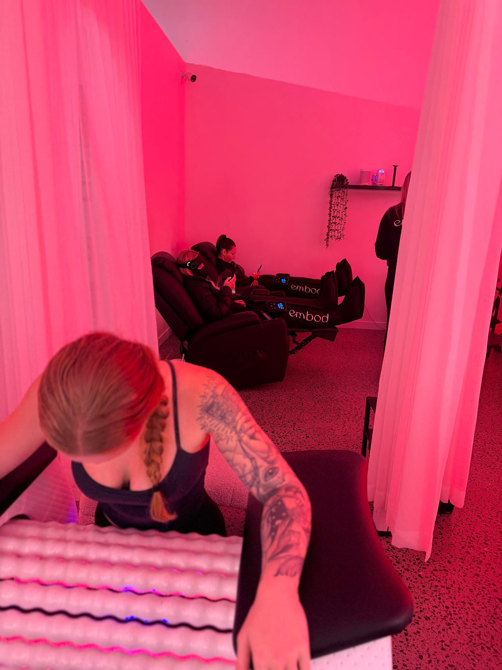 Body roll during a Wellness Flow